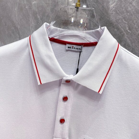 Kiton White Contrasting Polo Shirt - Picture 4 of 9